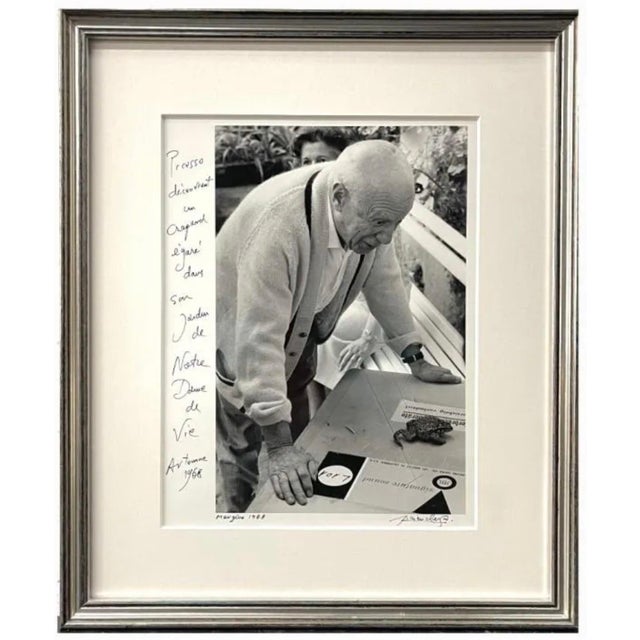 Lucien Clergue, Silver Gelatin Photograph Hand Signed Photo Pablo Picasso Profile Lucien Clergue, 1968 For Sale