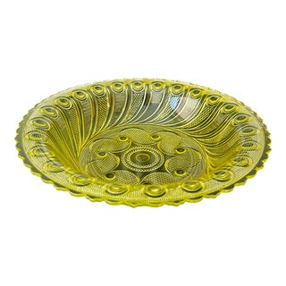 "Halley's Comet" Yellow Pressed Glass Bowl - Metropolitan Museum of Art Authorized Reproduction of 1835 Early American Bowl For Sale