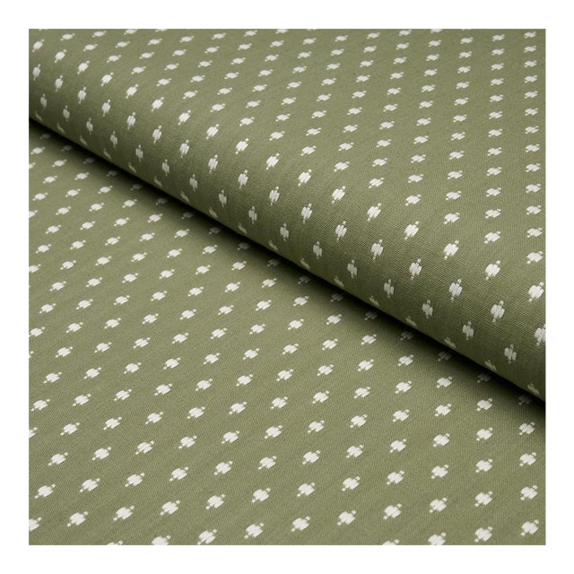 Schumacher Barlow Fabric in Moss For Sale