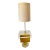 Vintage Italian Table Lamp W/Original Shade & Slot for Books / Media: Brady Bunch Mod Style For Sale