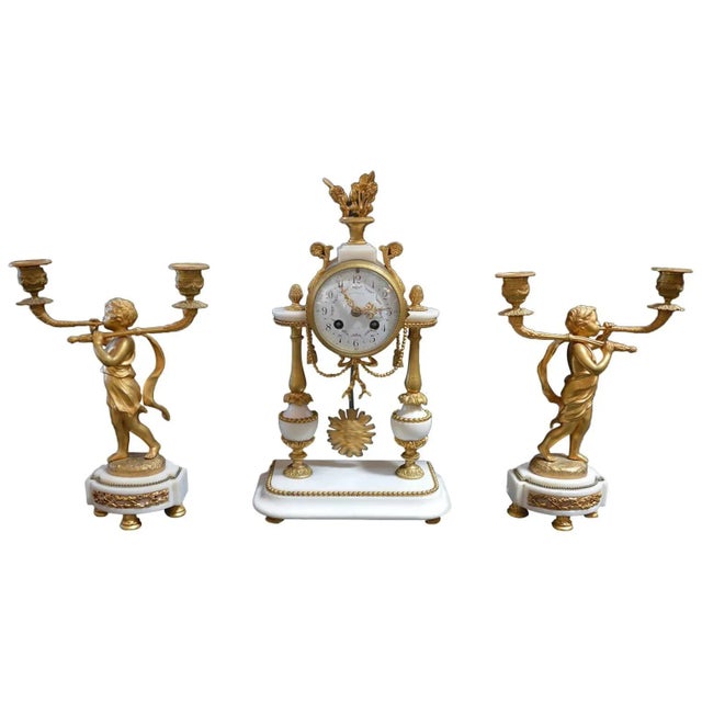 19th Century French Clockset For Sale - Image 10 of 10