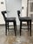 Global Views Anvil Black Leather Bar Stools, Pair For Sale In San Francisco - Image 6 of 12
