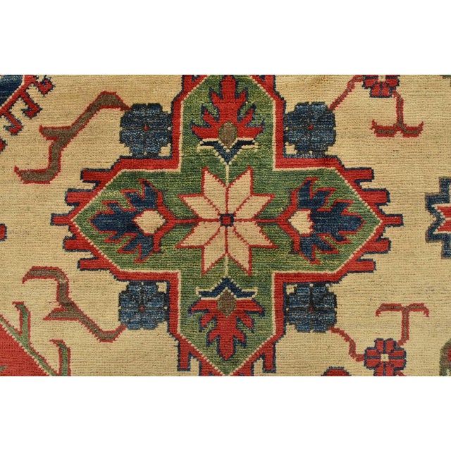Kazak Rug 10′ X 13’4” Beige Wool Tribal Hand-Knotted Oriental Carpet For Sale - Image 10 of 15