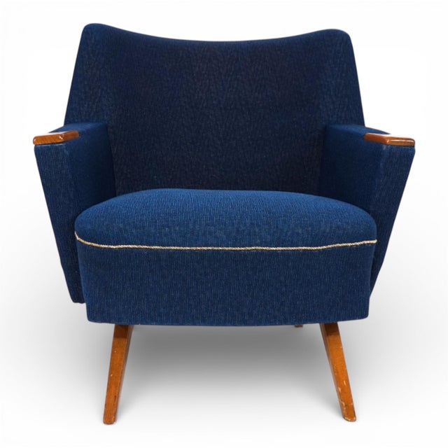 Cocktail Chair in Blue from MCM, 1950 For Sale - Image 4 of 18