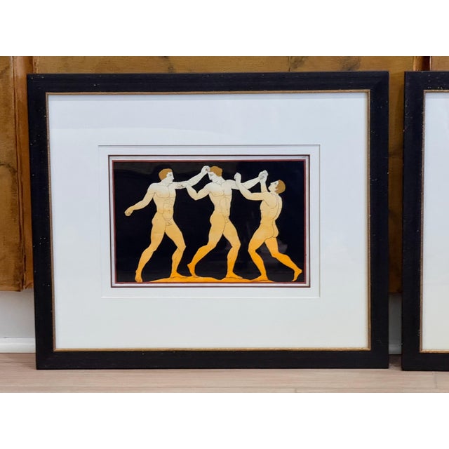 English Pair of Early 19th Century English Hand Painted Engravings For Sale - Image 3 of 8