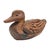 Japanese Showa Period Yakisugi Cryptomeria Duck Sculpture With Glass Eyes 14.5" For Sale - Image 10 of 11