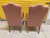 Wood Late 20th Century Library Chairs in Pink Rose Damask by Sam Moore Furniture - A Pair For Sale - Image 7 of 12