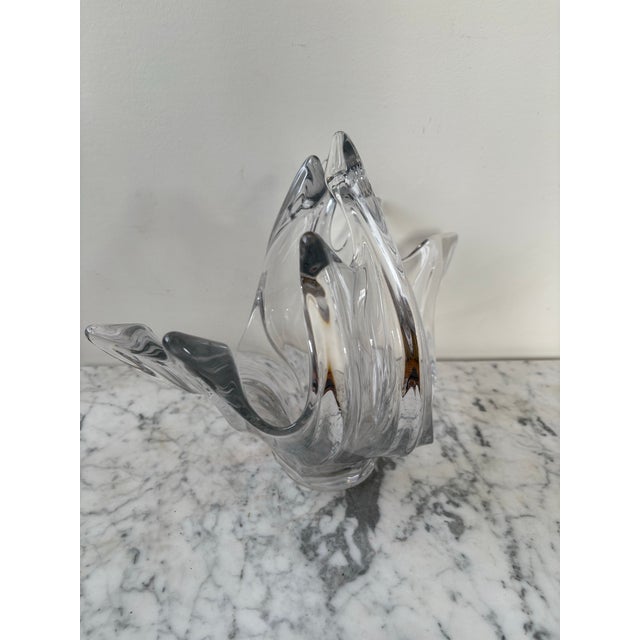 Mid 20th Century Mid-Century Modern Crystal French Centerpiece Bowl For Sale - Image 5 of 5