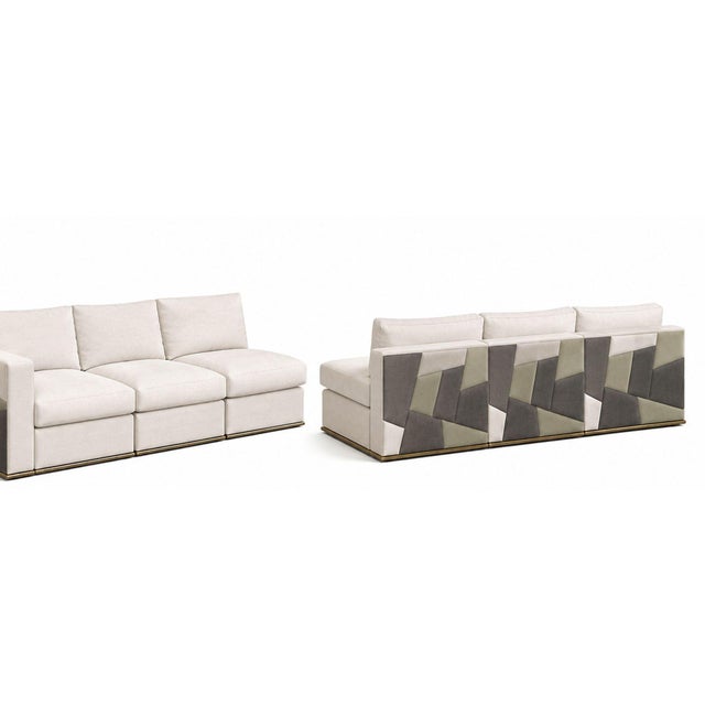 Textile Pair of Nathan Anthony “Haus” Custom Sofas. u.s.a. 21st Century For Sale - Image 7 of 11