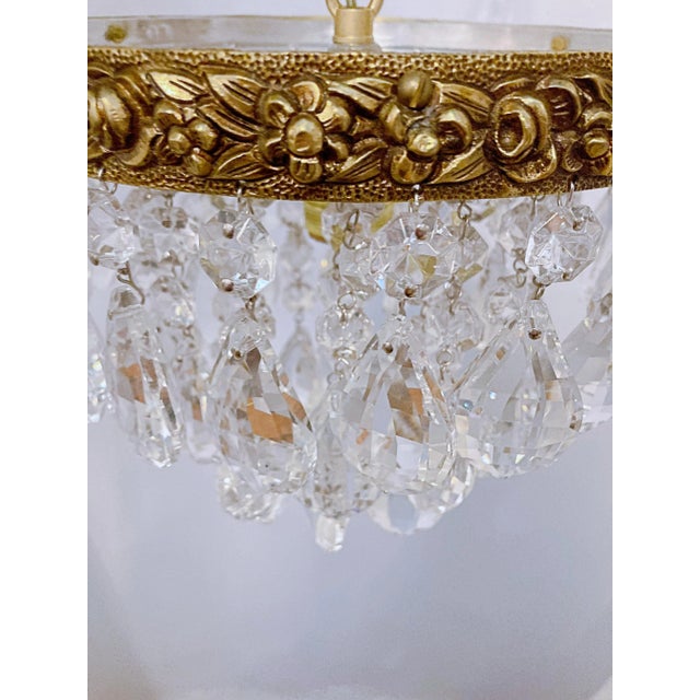 Italian Antique Italian Bronze Upside Down Layered Chandelier For Sale - Image 3 of 8
