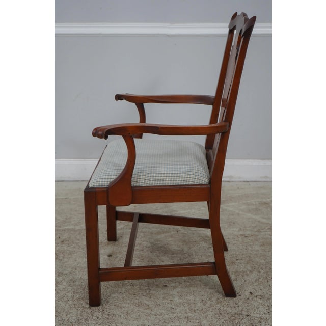 Chippendale Set of 8 Eldred Wheeler Cherry Chippendale Dining Room Chairs For Sale - Image 3 of 12