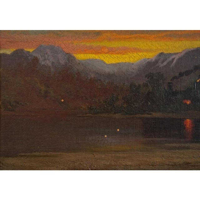 Mid 19th Century Evening Industrial Landscape Painting For Sale - Image 12 of 12