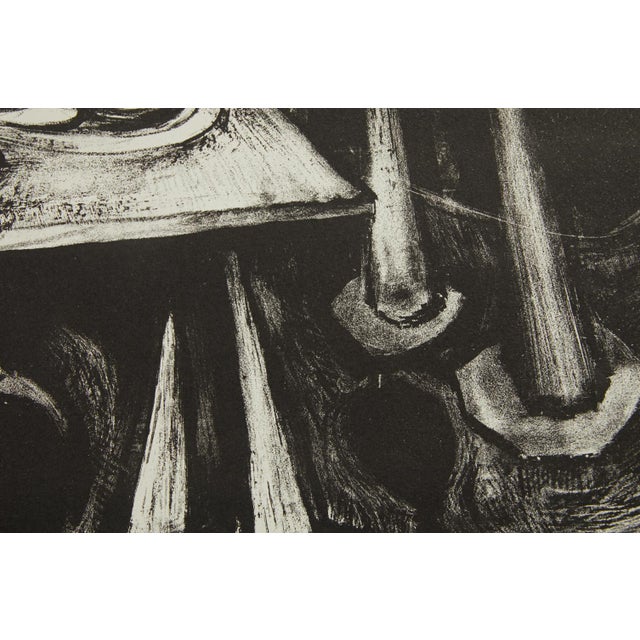 Mid 20th Century Mid Century Block Print #14 Unknown Artist 1958 on Watercolor Paper For Sale - Image 5 of 8