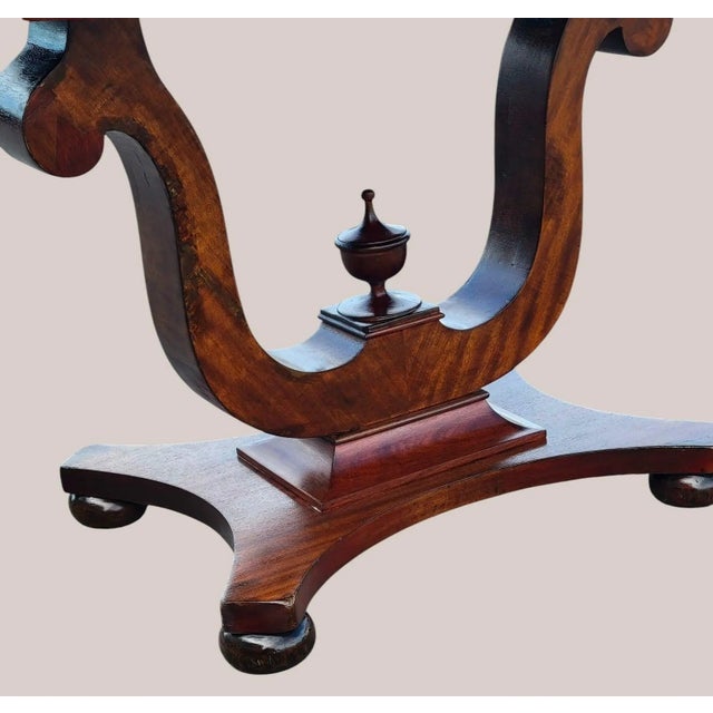 Mid 20th Century American Empire Solid Mahogany Center Table / Foyer Table For Sale - Image 13 of 14