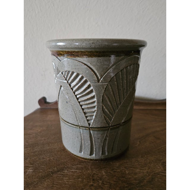 Early 21st Century Studio Pottery Canister Planter For Sale - Image 4 of 10