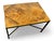 Coffee Table in Oak and Black Wrought Iron For Sale - Image 4 of 17