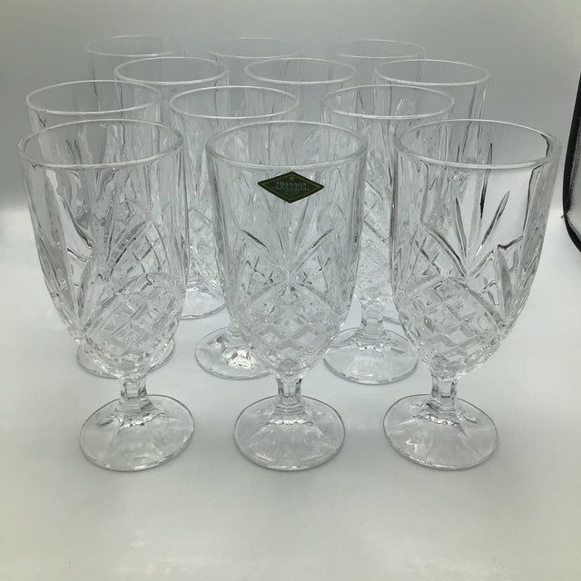 Vintage Godinger Shannon Crystal Dublin Ice Tea Glasses Set of 12