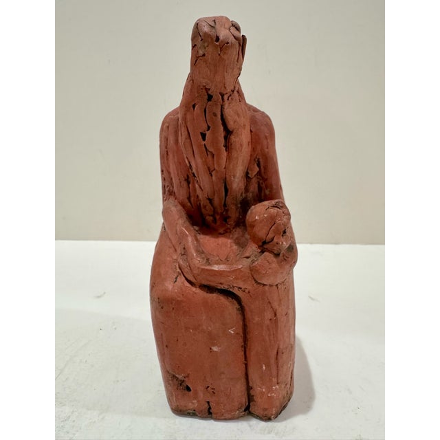 1960s 1960s Larry Mohr Terracotta Mother and Child FIgural Sculpture Signed From Artist Estate For Sale - Image 5 of 8