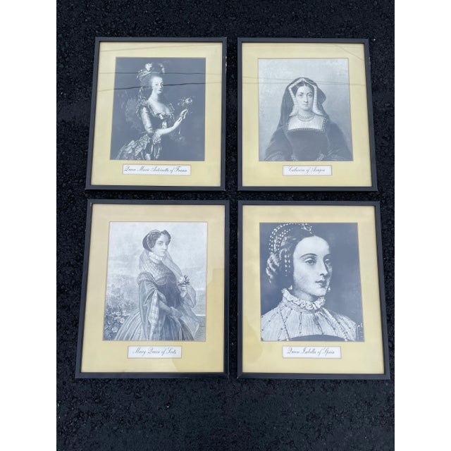 Illustration 20th Century Collection of Historical Queens Framed - Set of 4 For Sale - Image 3 of 11