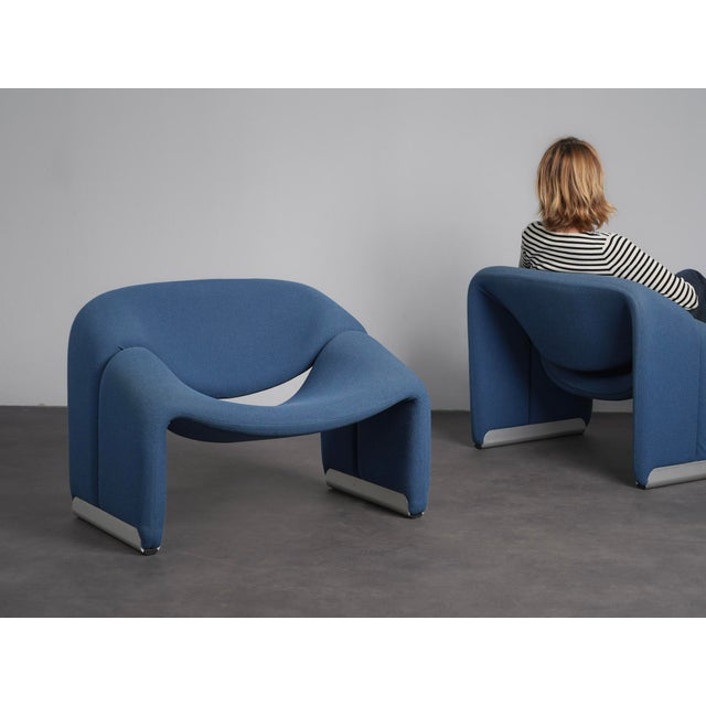 Metal F598 Groovy Lounge Chairs by Pierre Paulin for Artifort, Netherlands, 1970s, Set of 2 For Sale - Image 7 of 11