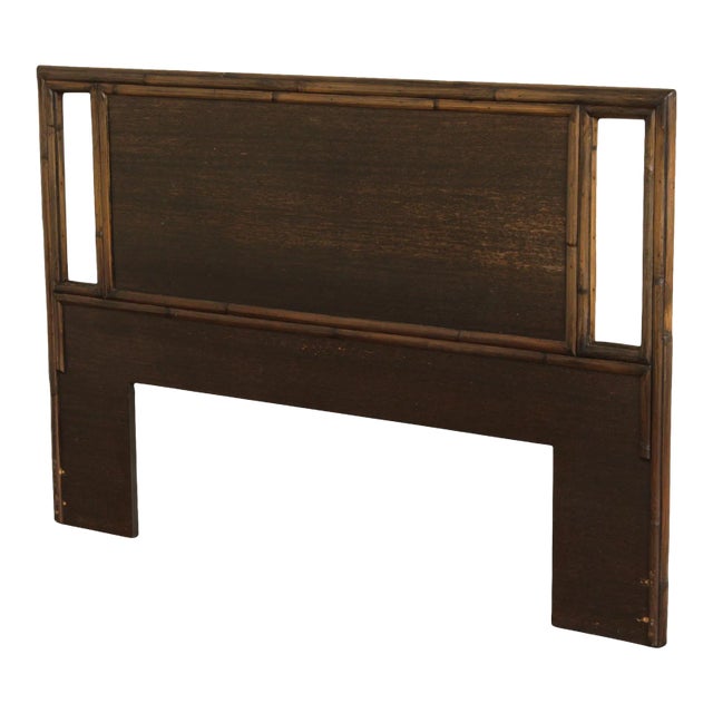 McGuire Mid Century Modern Full Size Rattan Headboard For Sale