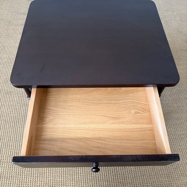 Amber Nightstand With Rush Shelf For Sale - Image 13 of 14