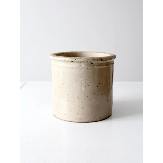 Farmhouse Antique Stoneware Crock For Sale - Image 3 of 10