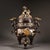 Solid Copper Gilt Gold & Silver High-Relief Incense Burner Censer With Laughing Buddha & Dragons For Sale In Los Angeles - Image 6 of 10