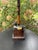 English Vintage Hand-Painted Duck Table Lamp With Faux Bamboo Base & Linen Shade For Sale - Image 3 of 4