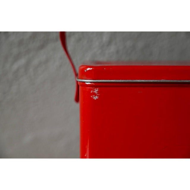 Vintage Scandinavian Lunch Box with Red Handle, Denmark, 1950s For Sale - Image 9 of 11