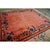 1920s Coral Open Field Antique Chinese Art Deco Square Knotted Pile Floral Rug For Sale In New York - Image 6 of 10