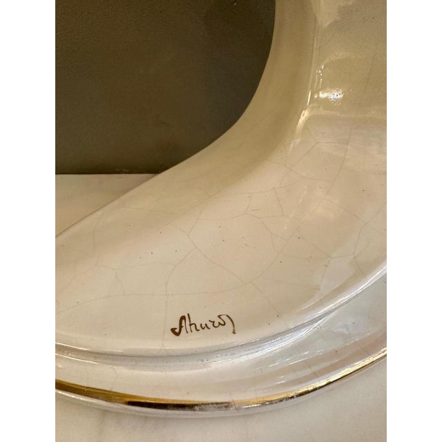 Italian Porcelain and Gilt Tropical Bird, 1980s For Sale - Image 6 of 8