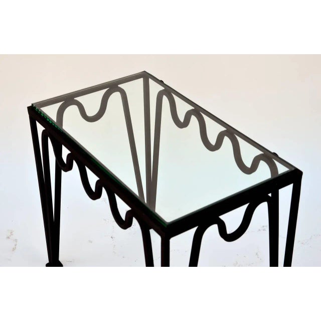 Blackened Steel and Glass Side Tables in the Style of Carl Hörvik - a Pair For Sale - Image 4 of 8