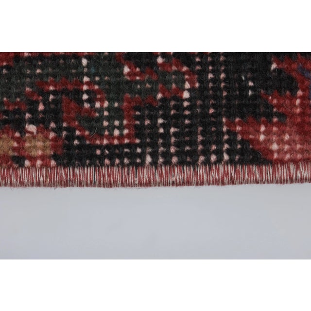 Textile Turkish Red Wool Runner For Sale - Image 7 of 12