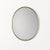 Italian Oval Brass Mirror, 1950s For Sale - Image 3 of 8