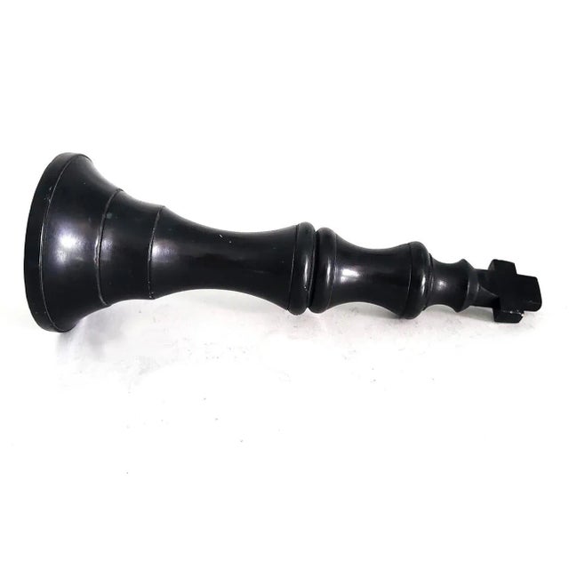 1970s Vintage Black Onyx Large Chess Piece King Figurine/Bookend For Sale - Image 5 of 11