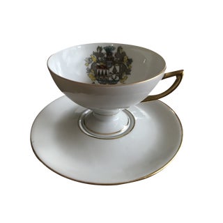 Porcelain Cup and Saucer from Geierstahl, 1950s, Set of 2 For Sale