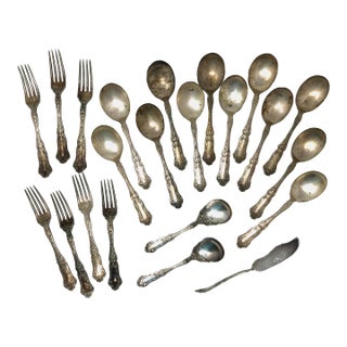 1835 Pat 1907 R. Wallace Silverplate Flatware Set- 22 Pieces For Sale