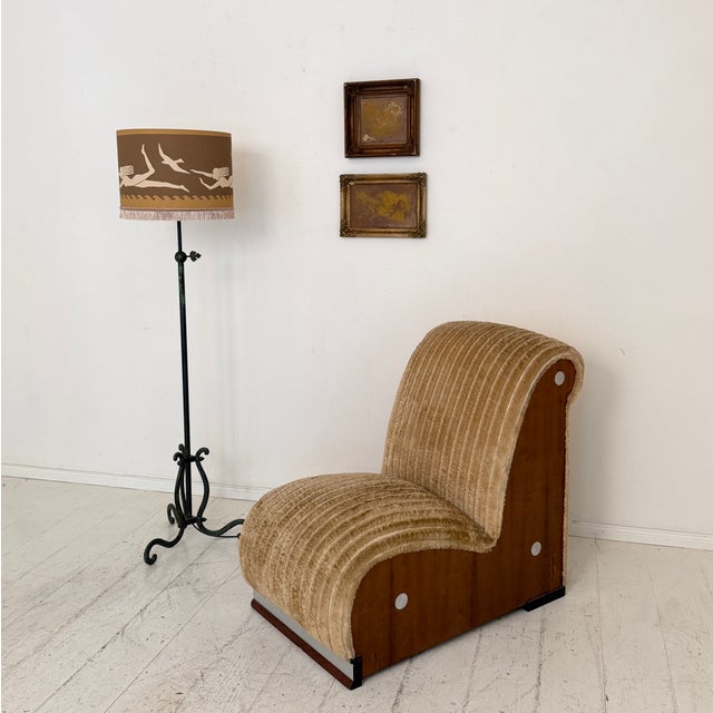 Vintage Wrought Iron Floor Lamp in the style of Armand-Albert Rateau, 1940s For Sale - Image 6 of 13