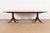 English Baker Furniture Style Georgian Banded Mahogany Double Pedestal Extension Dining Table, Newly Refinished For Sale - Image 3 of 14
