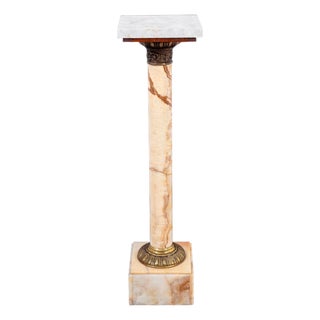 French Gilt Metal Mounted Onyx Pedestal For Sale