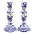 Blue & White Delft Faience Candle Holders, a Pair For Sale