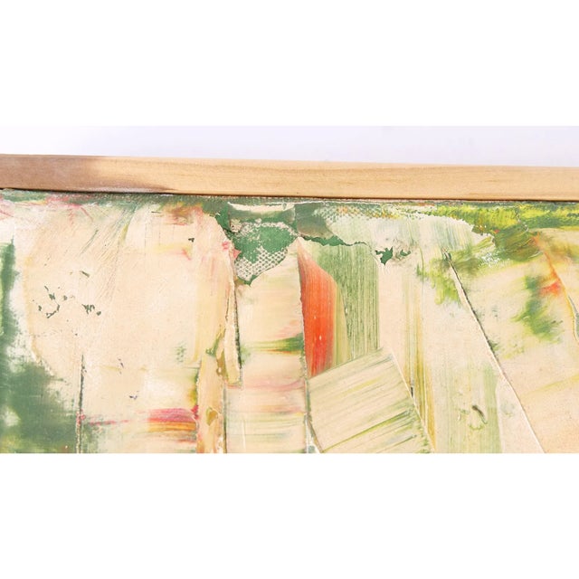 Vintage Midcentury Modern Abstract Expressionist Oil on Canvas Painting, Marion Riseman, 1974 For Sale In New York - Image 6 of 9