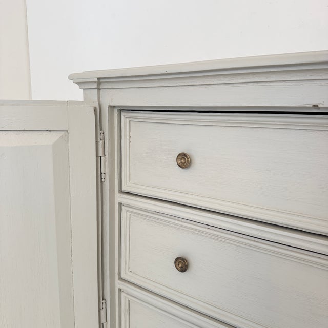 Antique German Painted Chest of Drawers with Doors, 1860 For Sale - Image 6 of 15