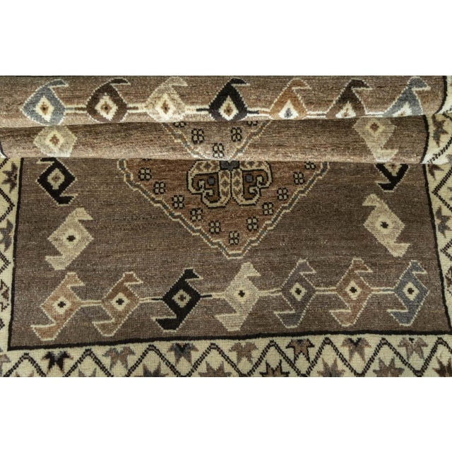 Beige Hand-Knotted Gabbeh Rug For Sale - Image 8 of 11
