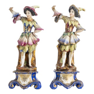Porcelain Figures from Vieux Paris, 1800s, Set of 2 For Sale