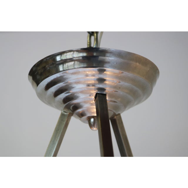 French Art Deco Pendant Light from Muller Freres Luneville, 1930s For Sale - Image 10 of 15