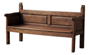 Antique Spanish Mountain Bench in Wood, 1800s