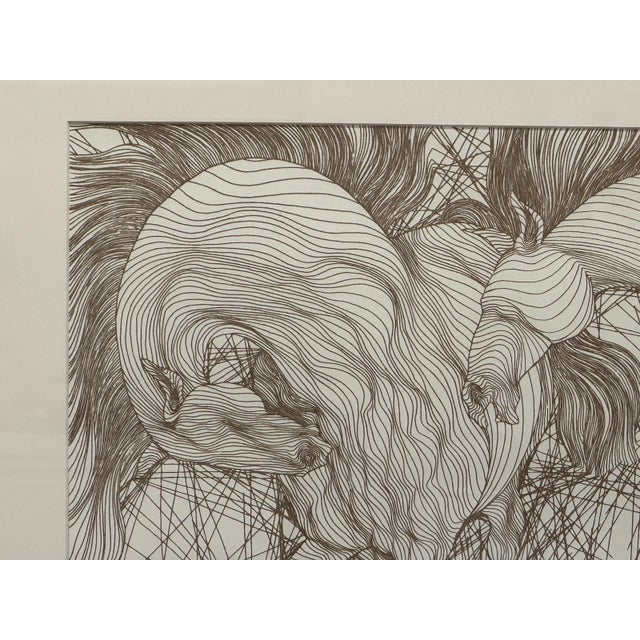 Guillaume Azoulay (1949-) Matted & Framed Original Etching "Encounter" For Sale In Los Angeles - Image 6 of 7