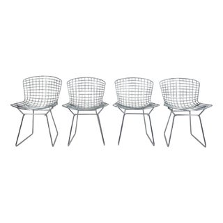 Vintage Side Chairs in Chrome by Harry Bertoia, 1950s, Set of 4 For Sale